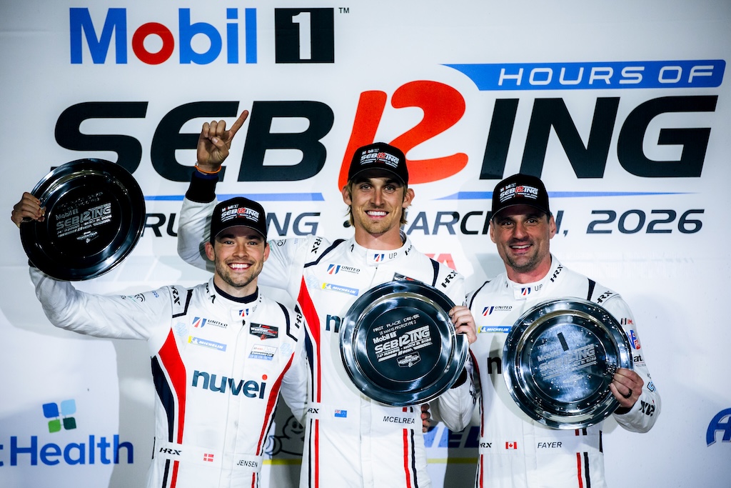 Dansk triumf på Sebring: Mikkel Jensen vinder 12-timersløbet.
(Foto: United Autosports)